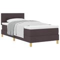 vidaXL Posteľ s pružinovým rámom Tmavohnedá 80 x 200 cm látka