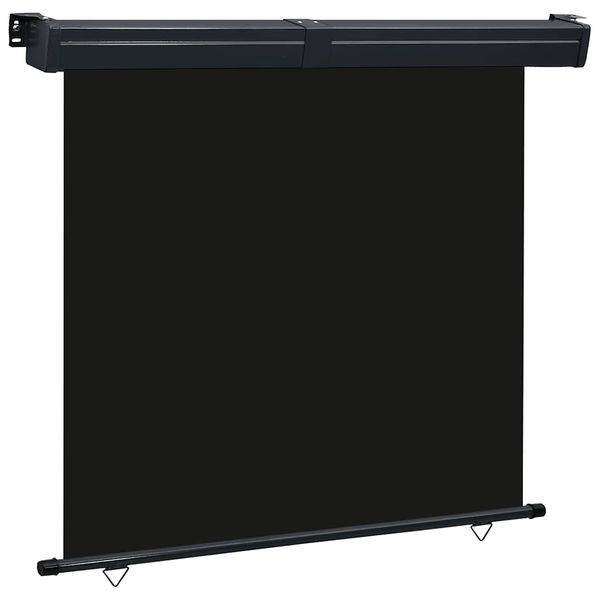 vidaXL Bočná markíza na balkón 170x250 cm čierna