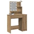 vidaXL toaletný stolík s LED Artisan Dub 86,5x35x136 cm