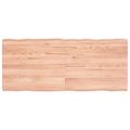vidaXL Stolová doska svetlohnedá 140x60x(2-6)cm ošetrený masív hrany