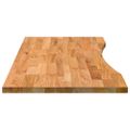 vidaXL Stolová doska bledohnedá 120x50x2,5 cm dubový masív obdĺžnikový