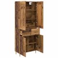 vidaXL Highboard Staré drevo 69,5 x 34 x 180 cm Kompozitné drevo