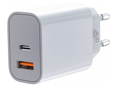 TB nabíjačka USB-C + USB-A 2x3A biela