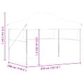 vidaXL Profesionálny skladací párty stan s 3 stenami biely 280x410x315 cm oceľový