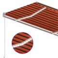 vidaXL Automatická markíza s LED a senzorom vetra oranžovo-hnedá