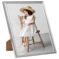 vidaXL Fotorámiky na stôl, koláž 5 ks, strieborné 30x30cm, MDF