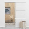 vidaXL Posuvné dvere s jemným zatváraním ESG sklo a hliník 90x205 cm