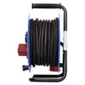 Predlžovací kábel EMOS P193250 na bubne 25 m / 3 zásuvky / čierny / guma / 230V/400V / 1,5 mm2