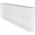 vidaXL Gabiónová stena s krytom, pozinkovaná oceľ 600x50x200 cm