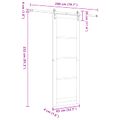 vidaXL Posuvné dvere ORKDAL 83 x 232 cm Borovicový masív Biela