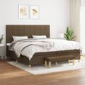 vidaXL Boxspring posteľ s matracom tmavohnedá 200x200 cm látka