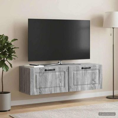 vidaXL Nástenná TV skrinka Nástenný Sivá sonoma 98 x 31 x 30 cm