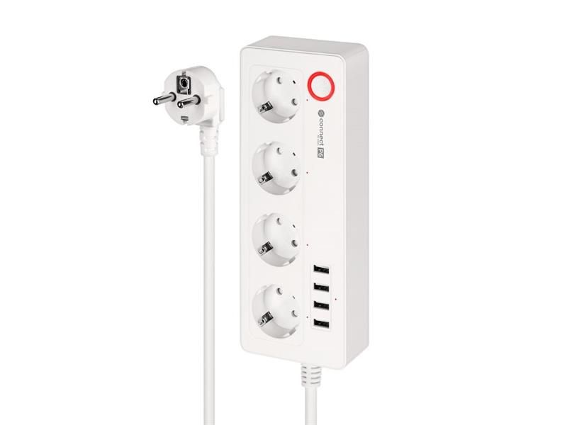 Smart predlžovací kábel 4 zásuvky 1,6m KRUGER & MATZ Connect P6 WiFi Tuya