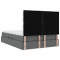 vidaXL Postel s úložným prostorem a matrací Tmavo šedá 140 x 200 cm