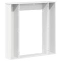 vidaXL Rám krbu Biela s vysokým leskom 100 x 20 x 100 cm