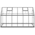 vidaXL Skleník s podkladovým rámom antracitový 334x169x202 cm hliník