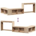 vidaXL Nočný stolík s písacím stolom 232x122x75 cm masívne drevo borovica