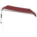 vidaXL Automaticky zaťahovacia markíza burgundská 350x250 cm