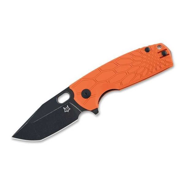 FOX knives FX-612 ORB CORE Tanto vreckový nôž 7,7 cm, Black Stonewash, oranžová, FRN