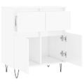 vidaXL Komoda vysoký lesk biela 60x35x70 cm spracované drevo