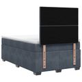 vidaXL Posteľ boxspring s matracom Tmavosivá 120 x 190 cm Zamat