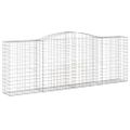 vidaXL Oblúkové gabionové koše 3 ks 400x50x140/160 cm pozink. železo