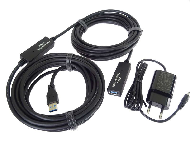 PremiumCord USB 3.0 repeater a predlžovací kábel A/M-A/F 10m