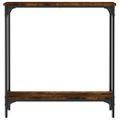 vidaXL Konzolový stolík dymový dub 75x22,5x75 cm kompozitné drevo
