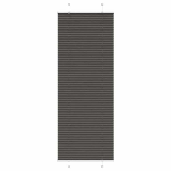 vidaXL Plisovaná roleta čierna 75x200 cm Šírka látky 74,4 cm Polyester