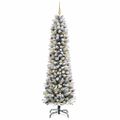vidaXL Umelý vianočný stromček Biela 240 cm PVC, kov a plast