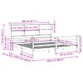 vidaXL Posteľ s knižnicou bez matraca 200x200 cm borovicový masív