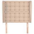 vidaXL Čelo postele so záhybmi kapučínové 83x23x118/128 cm umelá koža
