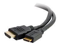 4K - UltraHD - Kábel HDMI s ethernetom - HDMI s pinmi (male) do 19 pin mini HDMI Type C s pinmi (male) - 2 m - čierna