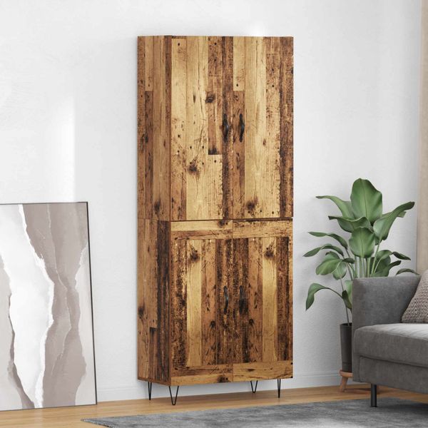 vidaXL Highboard 2 pcs Staré drevo Kompozitné drevo