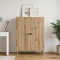 vidaXL Servírovacia skriňa Dub artisan 66 x 34,5 x 90 cm