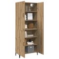 vidaXL Highboard 2 ks Remeselný dub 69,5 x 34 x 180 cm