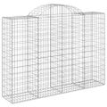 vidaXL Oblúkové gabionové koše 10 ks 200x50x140/160 cm pozink. železo