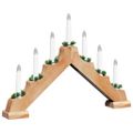vidaXL Vianočný sviečkový most 7 LED Teplá biela 39.5 x 5 x 29 cm