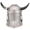 vidaXL Fantasy vikingská prilba pre LARP strieborná oceľová