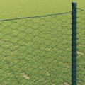 vidaXL Hexagonálny plot 0,4 x 50 m PVC Zelená