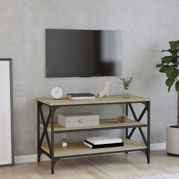 vidaXL TV skrinka dub sonoma 80x40x50 cm spracované drevo