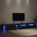 vidaXL TV skrinka 3 ks Čierny dub Kompozitné drevo