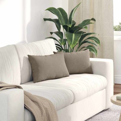 vidaXL Vankúše na pohovku 2 pcs Sivohnedá 50 x 30 cm látka