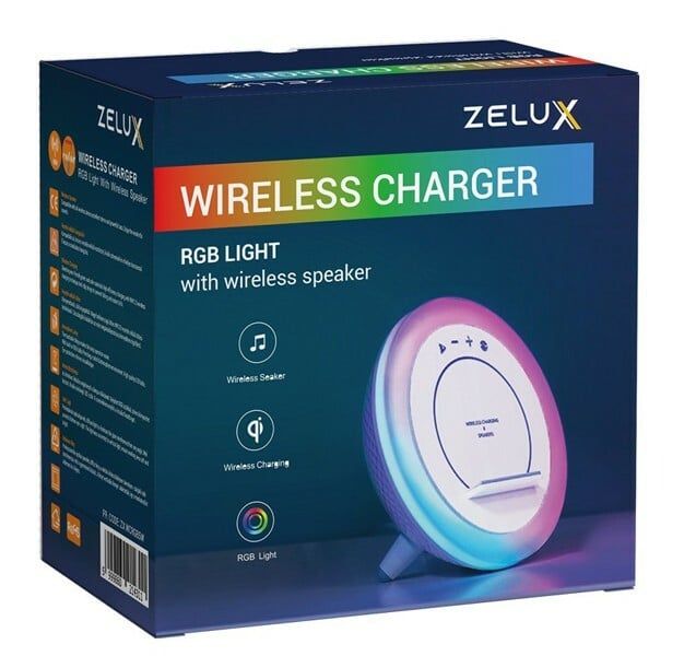 Zelux nabíjačka/reproduktor/RGB osvetlenie ZEL-RGB-CHARG
