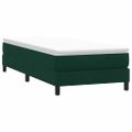 vidaXL Box Spring Posteľ bez matraca Tmavo zelená 90x210 cm Zamat