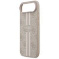 Púzdro Guess 4G Printed Stripes MagSafe pre iPhone 17 Air ružové
