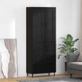 vidaXL Highboard 2 ks Čierny dub 69,5 x 34 x 180 cm Kompozitné drevo