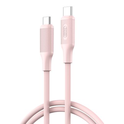 XO kábel NB-Q265B PD USB-C - USB-C 1,0m 60W ružový