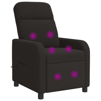 vidaXL Masážne relaxačné kreslo Čierna Bouclé