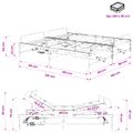 vidaXL Elektrický nastaviteľný rám postele Biela 193 x 200 cm Oceľ